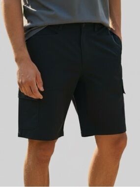 MEN’S BLACK TACTICAL CARGO SHORTS Size 36 Lightweight Workwear Utility 2 Pairs
